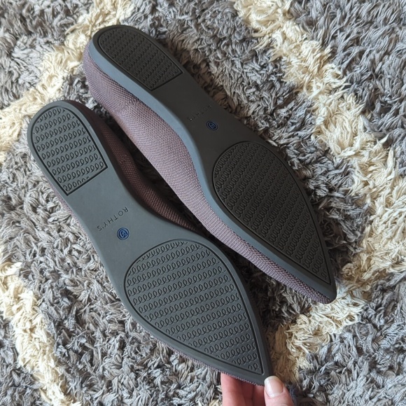 Rothy's Ponts in Mink Purple with Blue Heel Trim Size Women's 10 - Picture 6 of 9